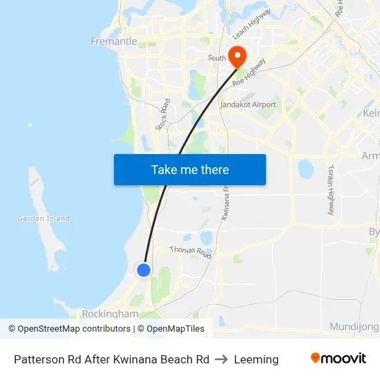 Patterson Rd After Kwinana Beach Rd to Leeming map