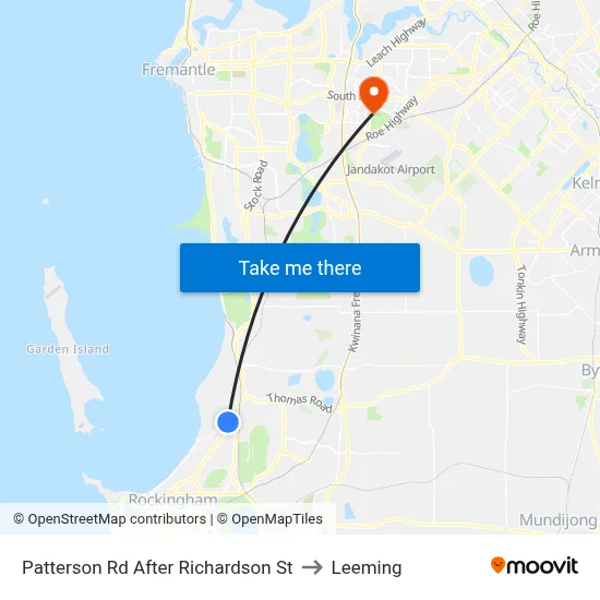 Patterson Rd After Richardson St to Leeming map