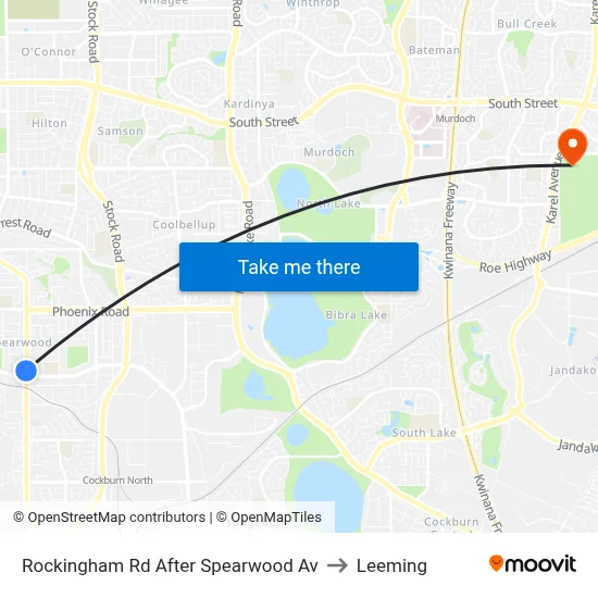Rockingham Rd After Spearwood Av to Leeming map