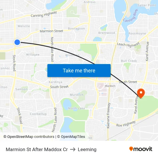 Marmion St After Maddox Cr to Leeming map