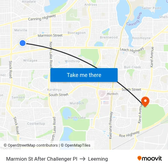 Marmion St After Challenger Pl to Leeming map
