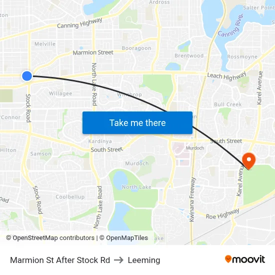 Marmion St After Stock Rd to Leeming map