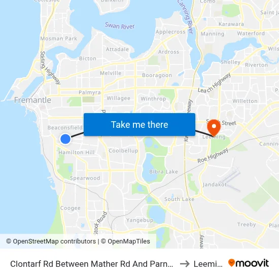 Clontarf Rd Between Mather Rd And Parnell Rd to Leeming map