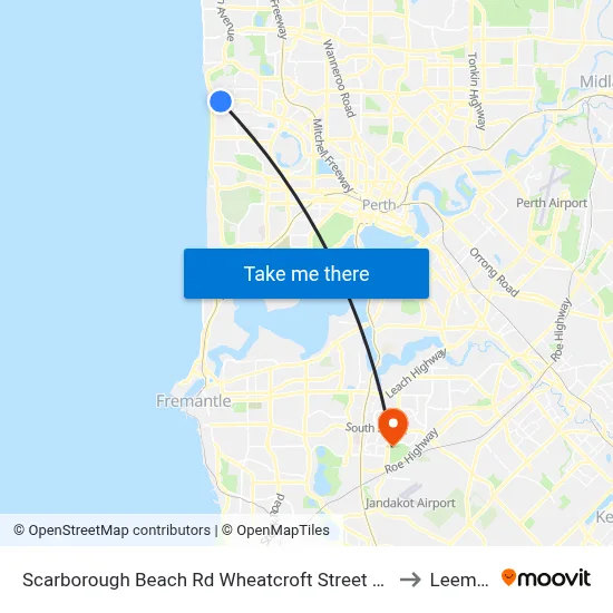 Scarborough Beach Rd Wheatcroft Street Cat Id 18 to Leeming map