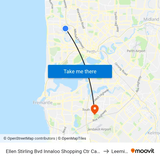 Ellen Stirling Bvd Innaloo Shopping Ctr Cat Id 35 to Leeming map