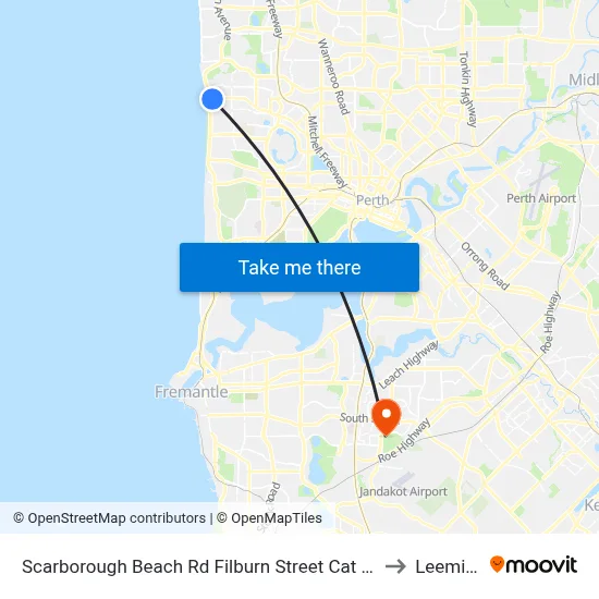 Scarborough Beach Rd Filburn Street Cat Id 21 to Leeming map