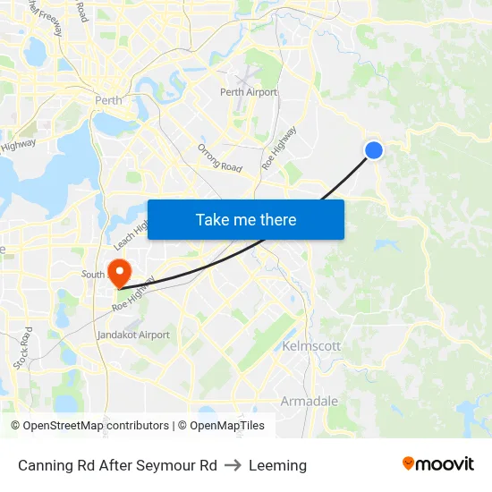 Canning Rd After Seymour Rd to Leeming map