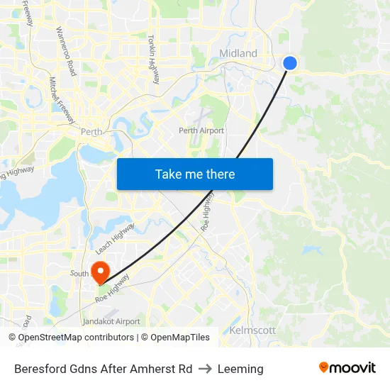 Beresford Gdns After Amherst Rd to Leeming map