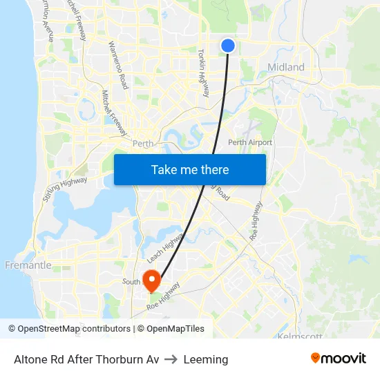 Altone Rd After Thorburn Av to Leeming map