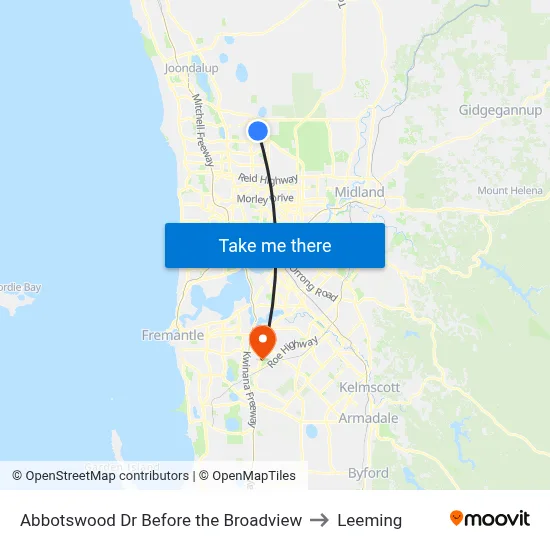 Abbotswood Dr Before the Broadview to Leeming map