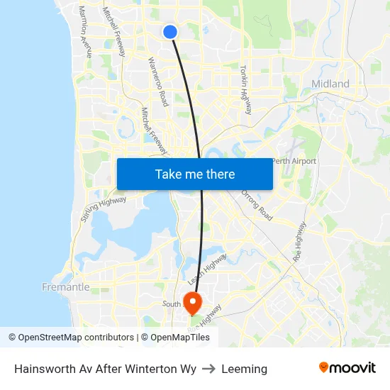 Hainsworth Av After Winterton Wy to Leeming map