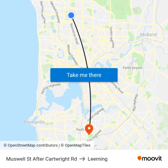 Muswell St After Cartwright Rd to Leeming map