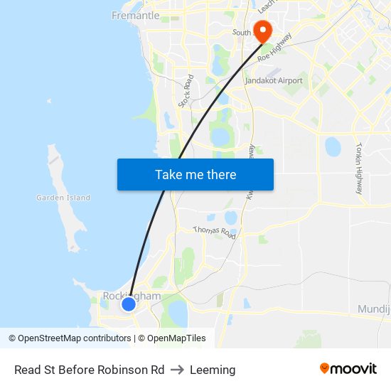 Read St Before Robinson Rd to Leeming map