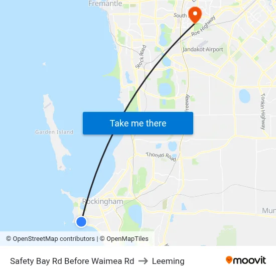 Safety Bay Rd Before Waimea Rd to Leeming map