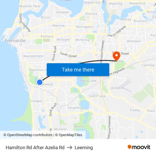 Hamilton Rd After Azelia Rd to Leeming map