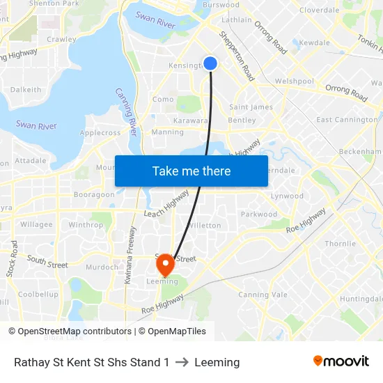 Rathay St Kent St Shs Stand 1 to Leeming map