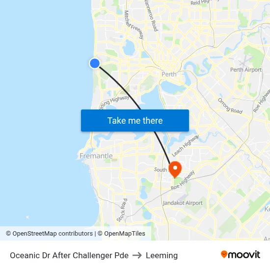 Oceanic Dr After Challenger Pde to Leeming map