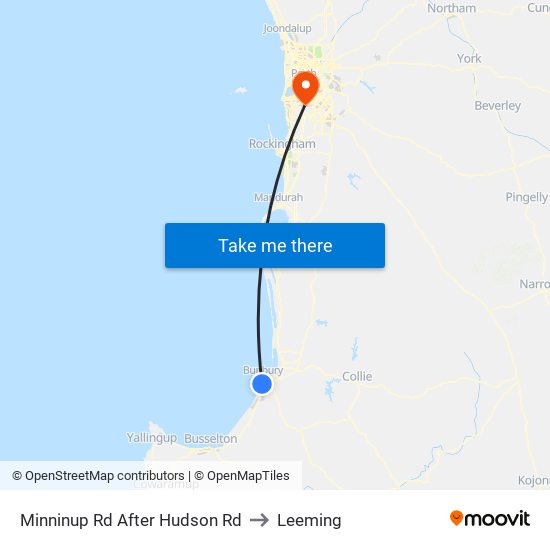 Minninup Rd After Hudson Rd to Leeming map