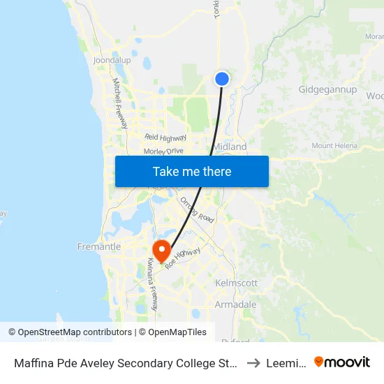 Maffina Pde Aveley Secondary College Stand 3 to Leeming map