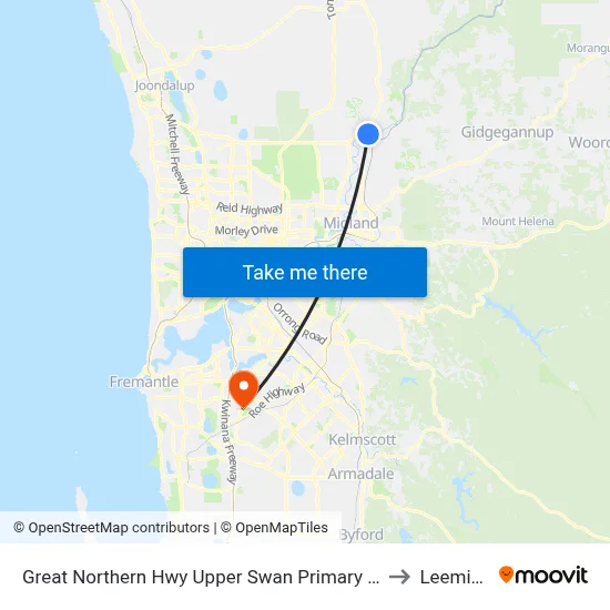 Great Northern Hwy Upper Swan Primary S1 to Leeming map