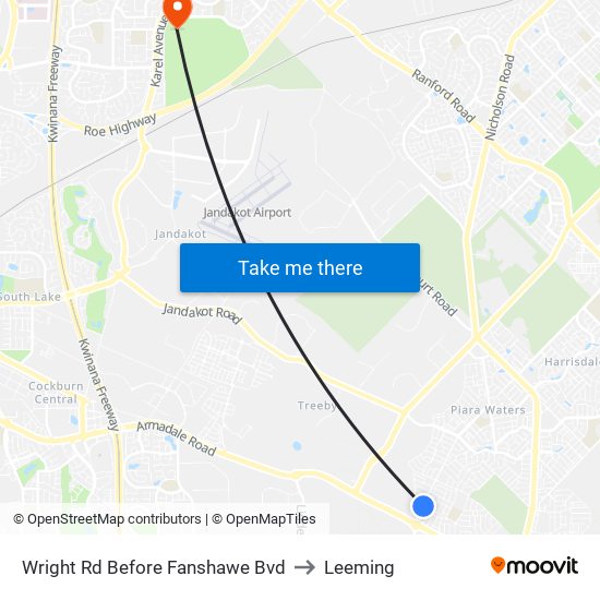 Wright Rd Before Fanshawe Bvd to Leeming map