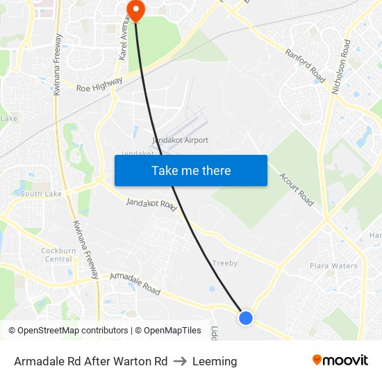 Armadale Rd After Warton Rd to Leeming map