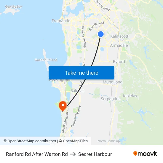 Ranford Rd After Warton Rd to Secret Harbour map