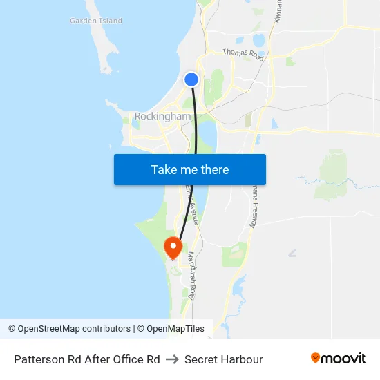 Patterson Rd After Office Rd to Secret Harbour map