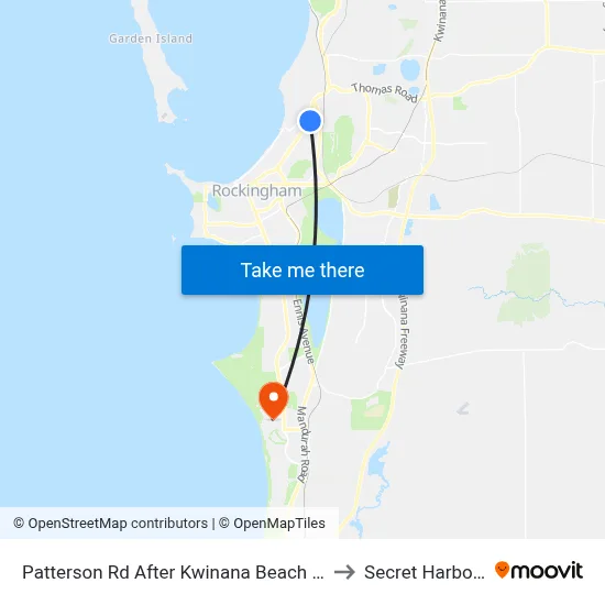 Patterson Rd After Kwinana Beach Rd to Secret Harbour map