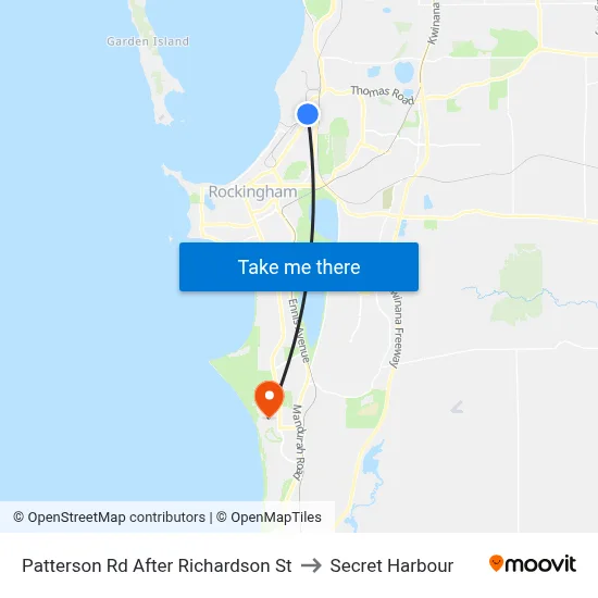 Patterson Rd After Richardson St to Secret Harbour map