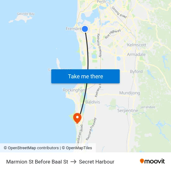 Marmion St Before Baal St to Secret Harbour map