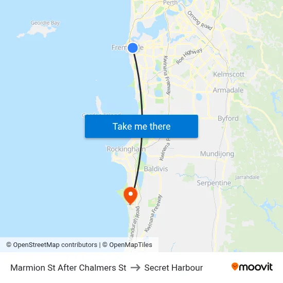 Marmion St After Chalmers St to Secret Harbour map