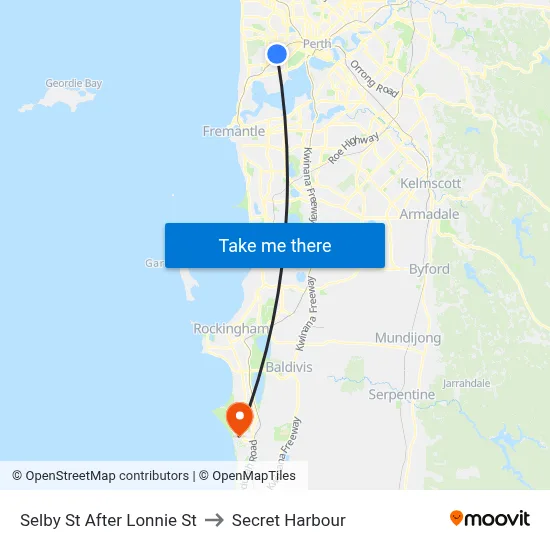 Selby St After Lonnie St to Secret Harbour map