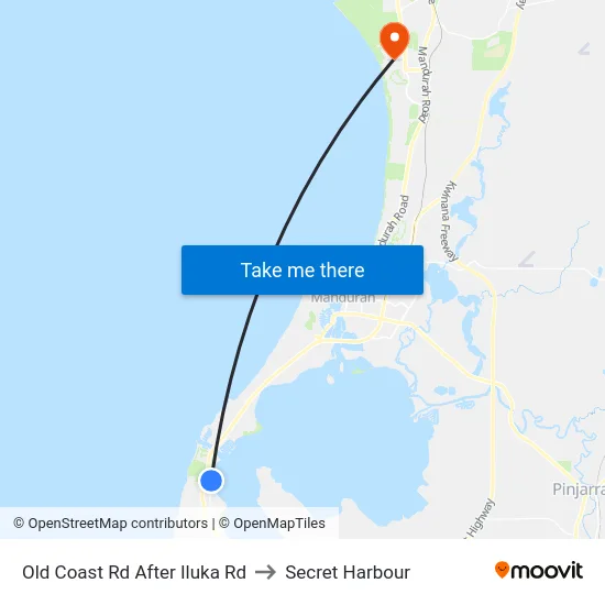 Old Coast Rd After Iluka Rd to Secret Harbour map