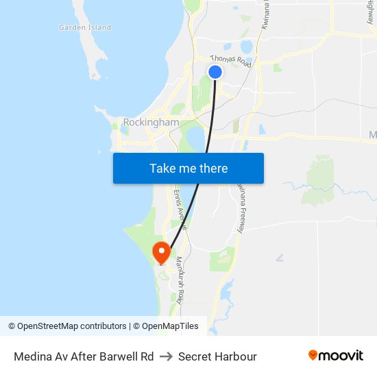 Medina Av After Barwell Rd to Secret Harbour map
