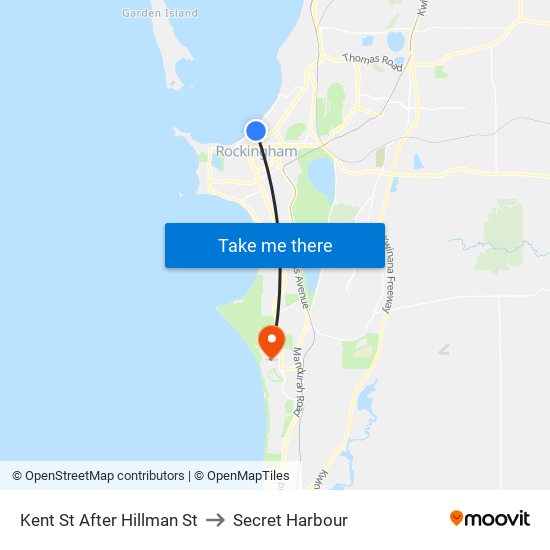 Kent St After Hillman St to Secret Harbour map