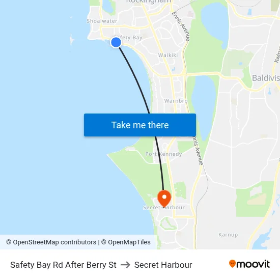 Safety Bay Rd After Berry St to Secret Harbour map