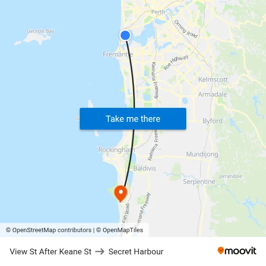 View St After Keane St to Secret Harbour map