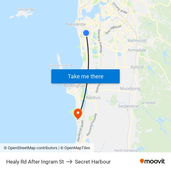 Healy Rd After Ingram St to Secret Harbour map
