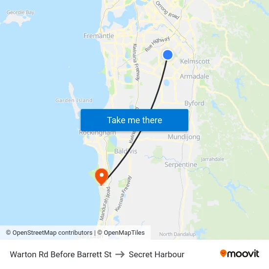 Warton Rd Before Barrett St to Secret Harbour map