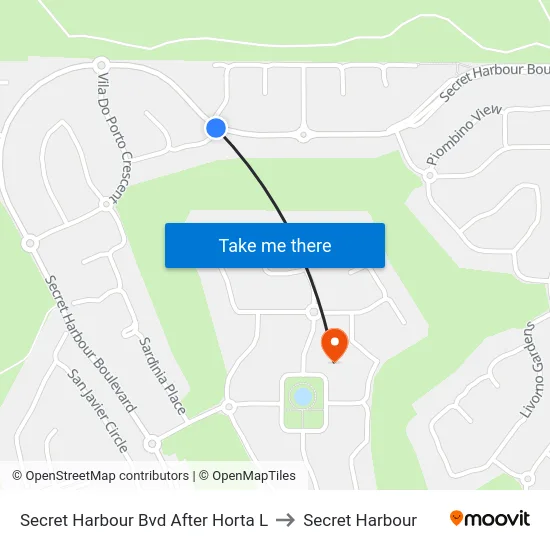 Secret Harbour Bvd After Horta L to Secret Harbour map