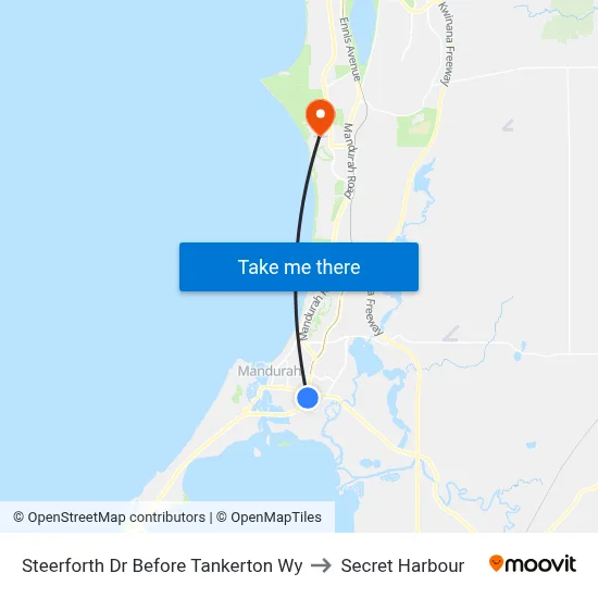 Steerforth Dr Before Tankerton Wy to Secret Harbour map