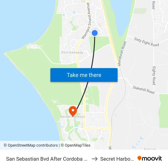 San Sebastian Bvd After Cordoba Av to Secret Harbour map