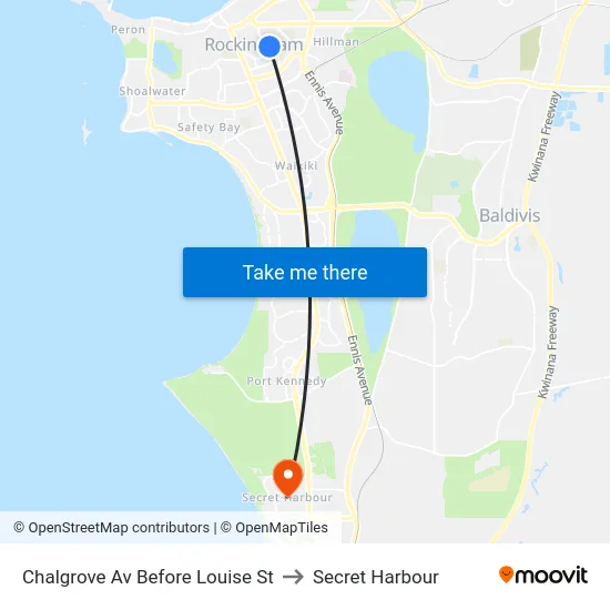 Chalgrove Av Before Louise St to Secret Harbour map