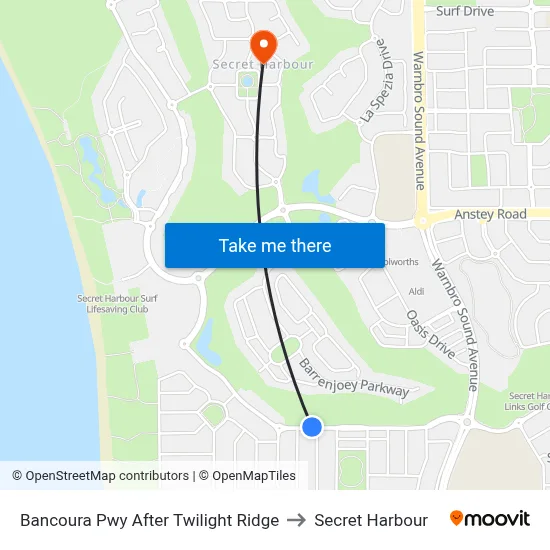 Bancoura Pwy After Twilight Ridge to Secret Harbour map