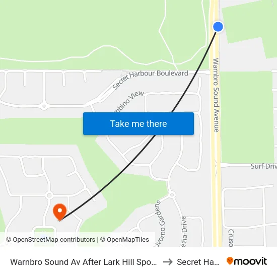 Warnbro Sound Av After Lark Hill Sports Complex to Secret Harbour map