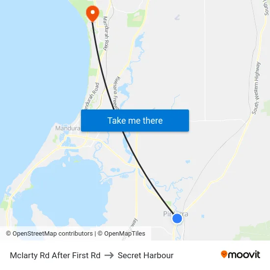 Mclarty Rd After First Rd to Secret Harbour map