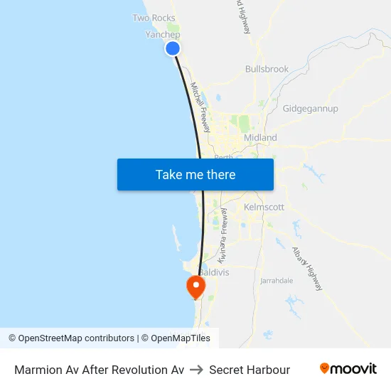Marmion Av After Revolution Av to Secret Harbour map