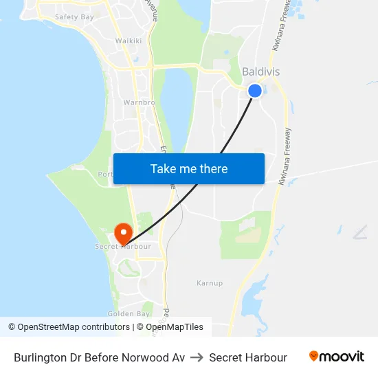 Burlington Dr Before Norwood Av to Secret Harbour map