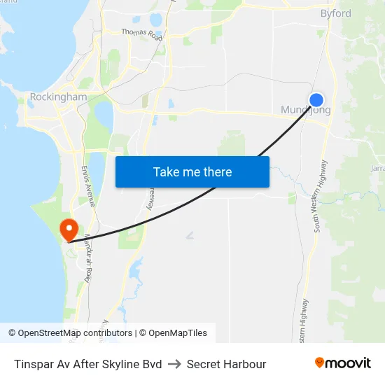 Tinspar Av After Skyline Bvd to Secret Harbour map
